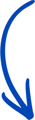 Blaues, geschwungenes Pfeil-Grafikelement nach unten zeigend, freigestellt für Webdesign und Werbegestaltung von NW Werbetechnik Nordenham